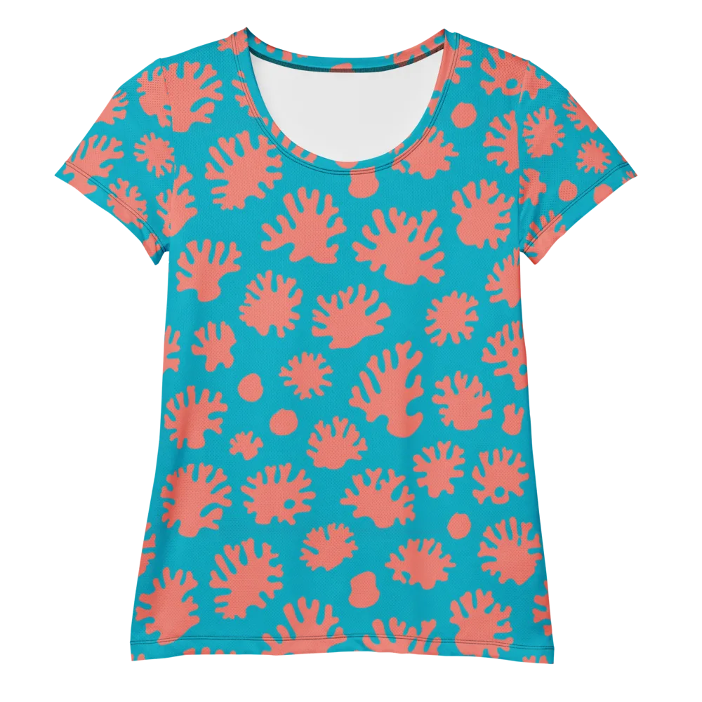 Coral Pop on Women's Athletic T-Shirt — Front