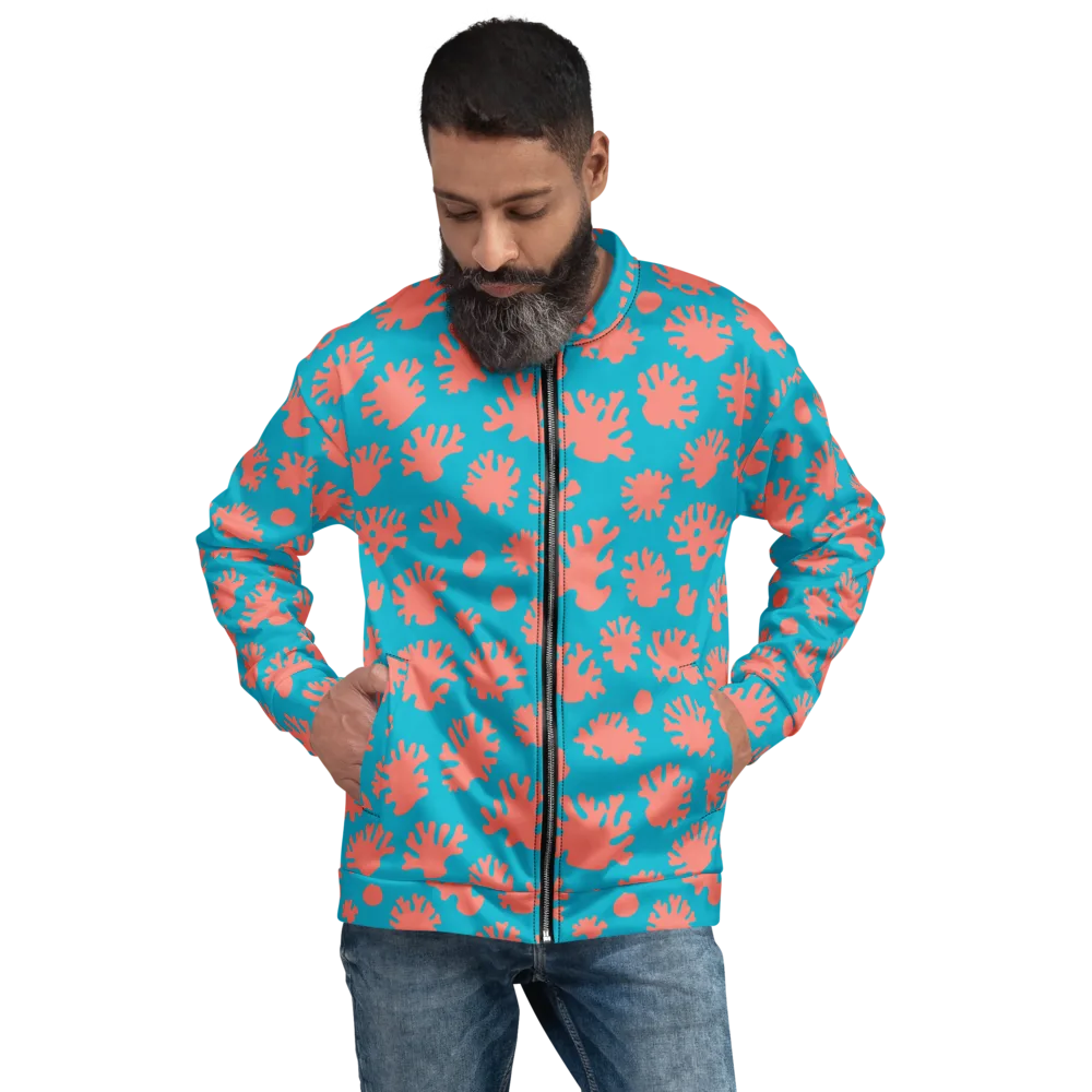 Coral Pop on Bomber Jacket — Front