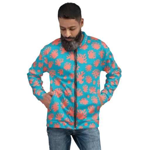 Coral Pop on a Bomber Jacket
