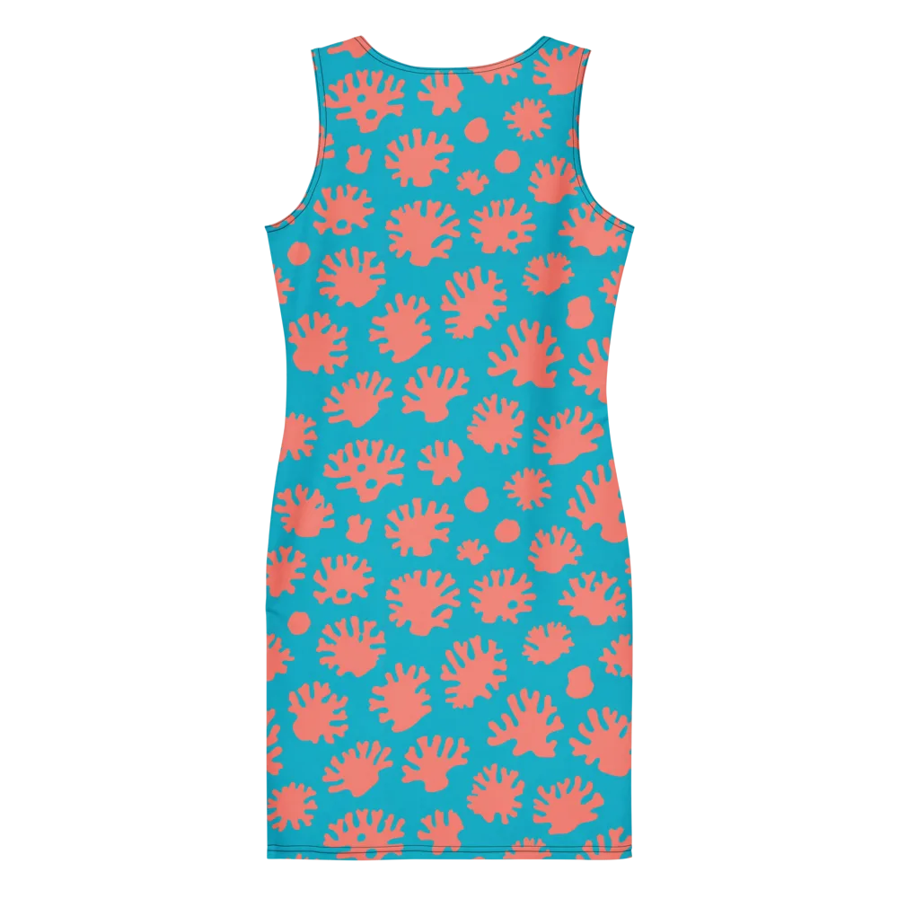 Coral Pop on Bodycon Dress — Back
