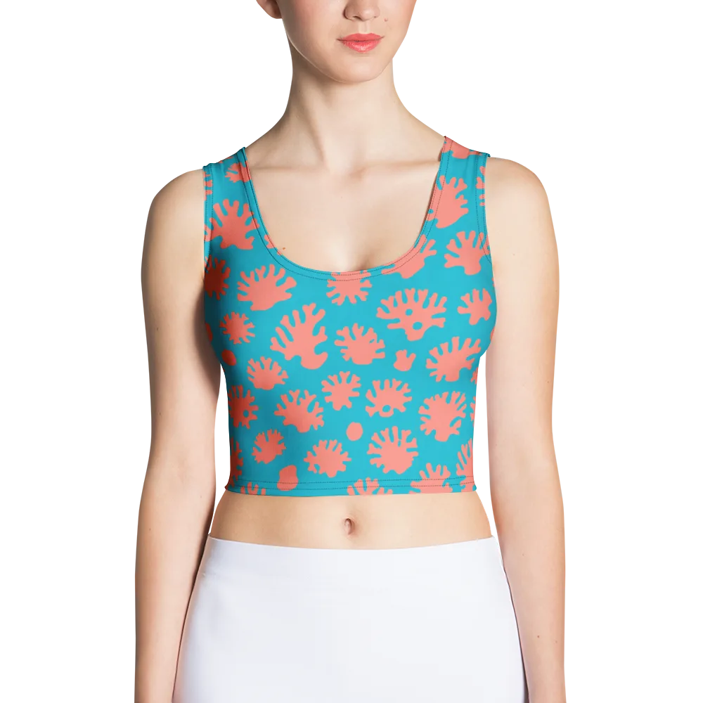 Coral Pop on Crop Top — Front