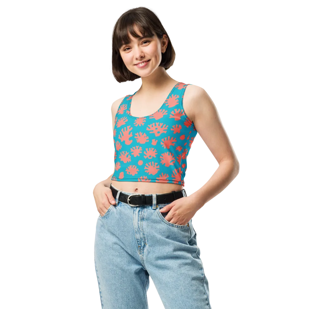Coral Pop on Crop Top — Front
