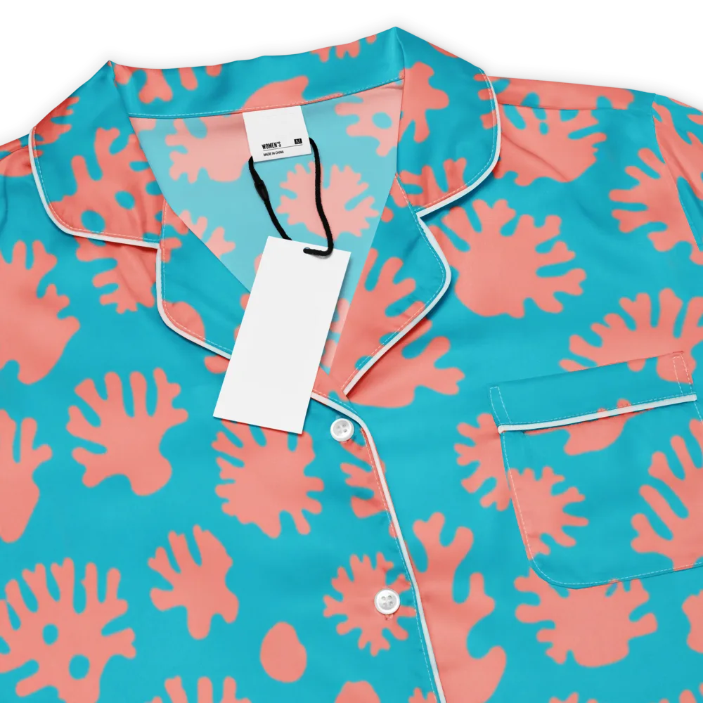 Coral Pop on Women's Short Sleeve Pajama Top — Product details