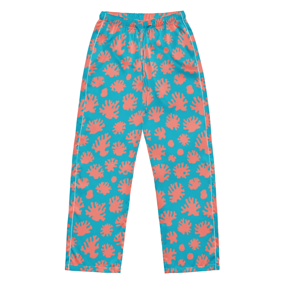 Coral Pop on Women's Pajama Pants — Front
