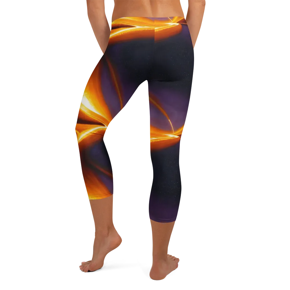 Molten Eclipse on Capri Leggings — Back