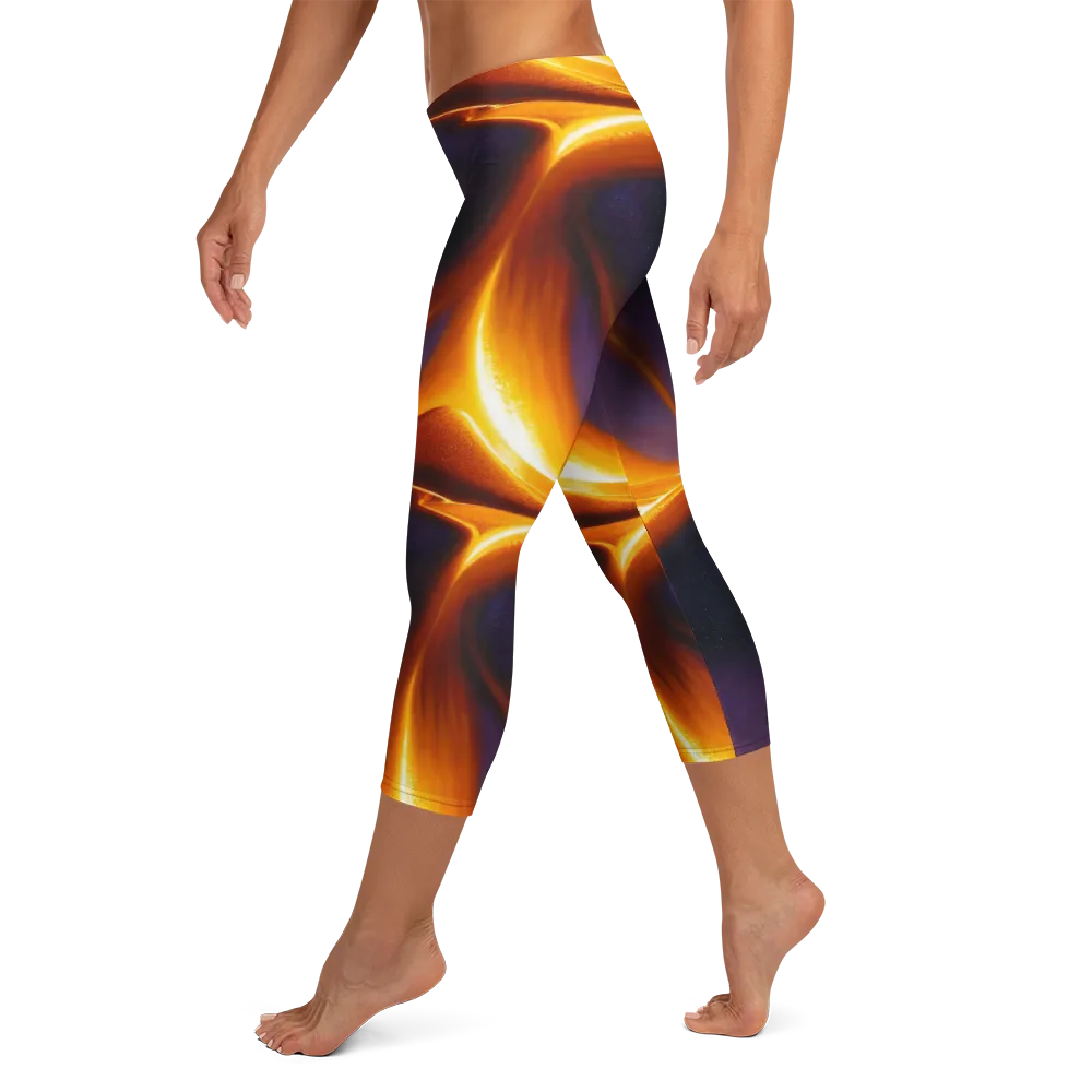 Molten Eclipse on Capri Leggings — Left