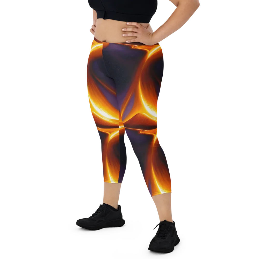 Molten Eclipse on Capri Leggings — Front