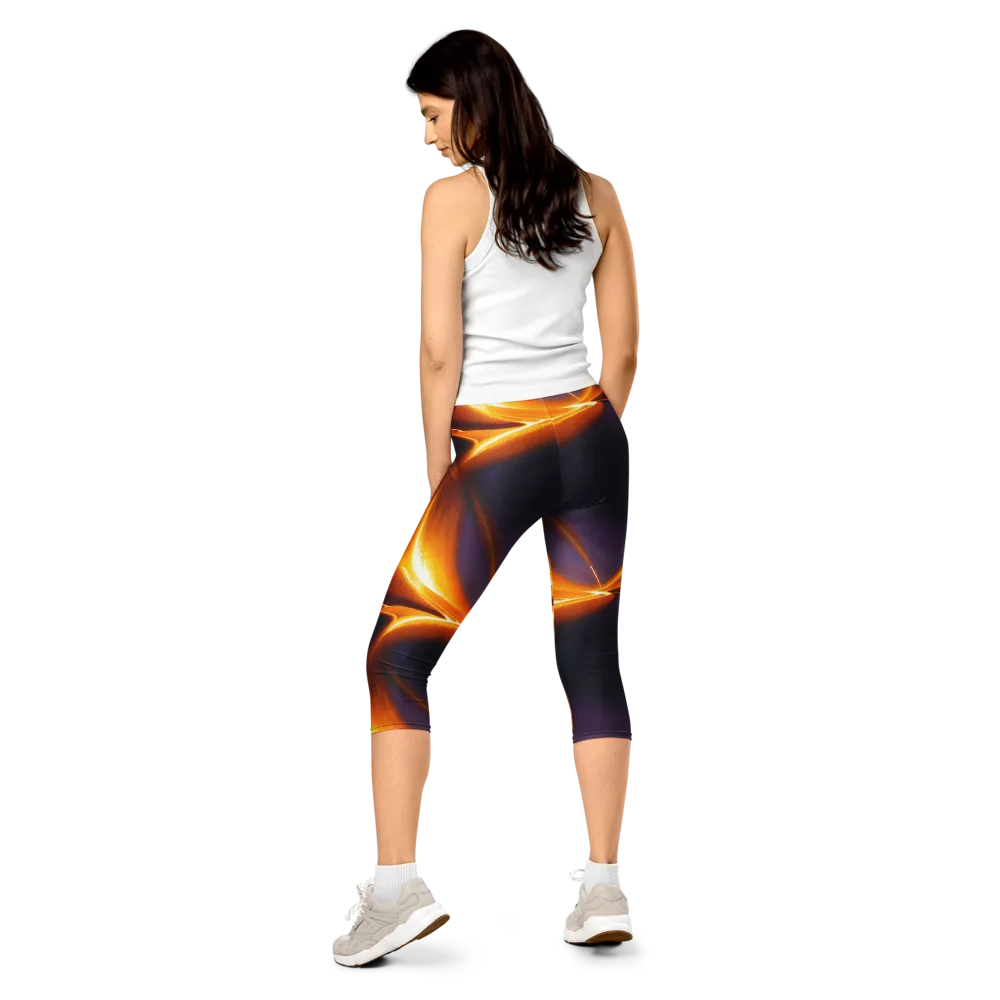 Molten Eclipse on Capri Leggings — Back