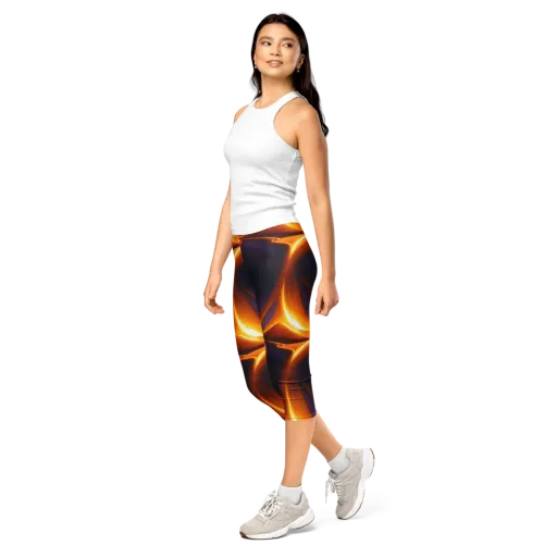 Molten Eclipse on a Capri Leggings