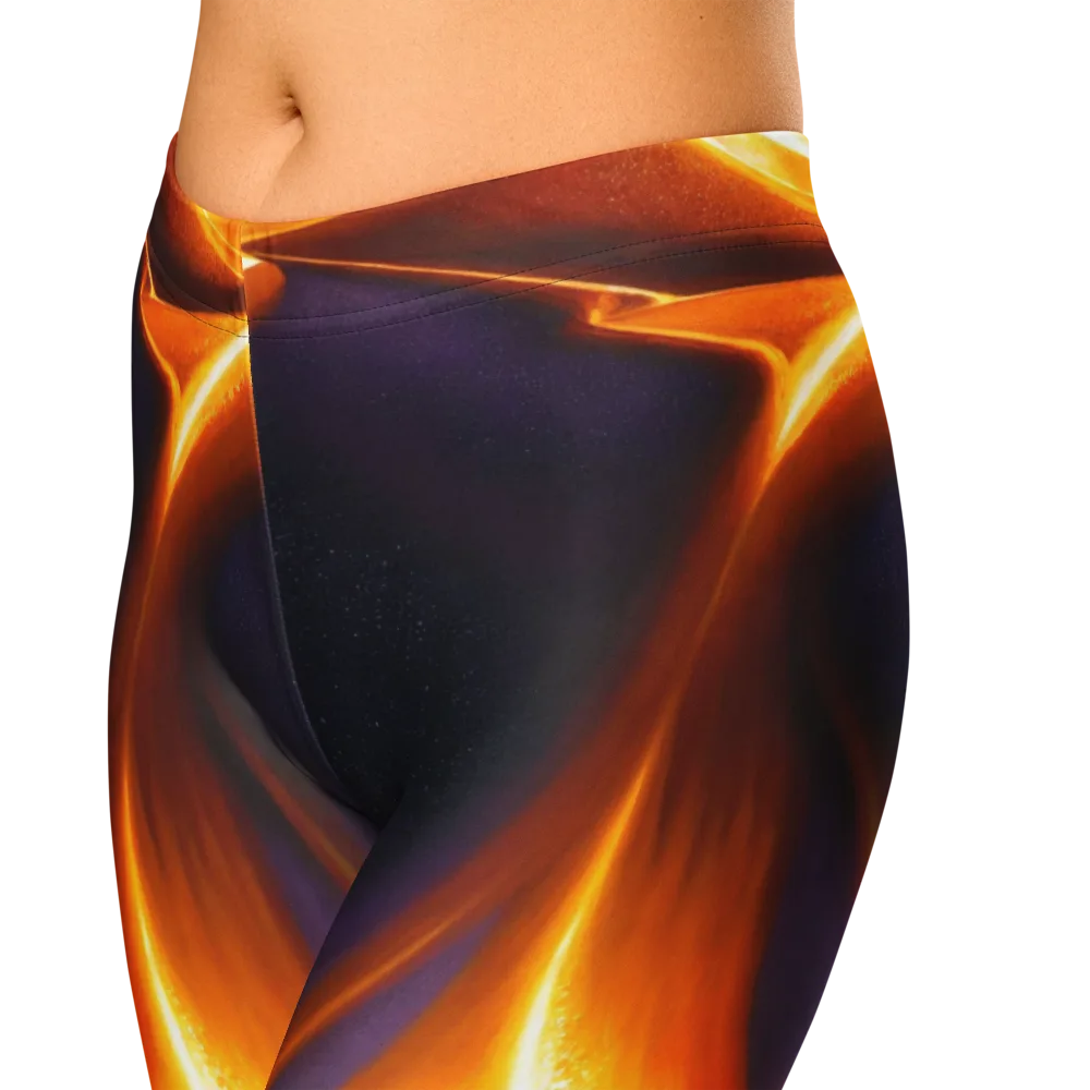 Molten Eclipse on Capri Leggings — Zoomed-in
