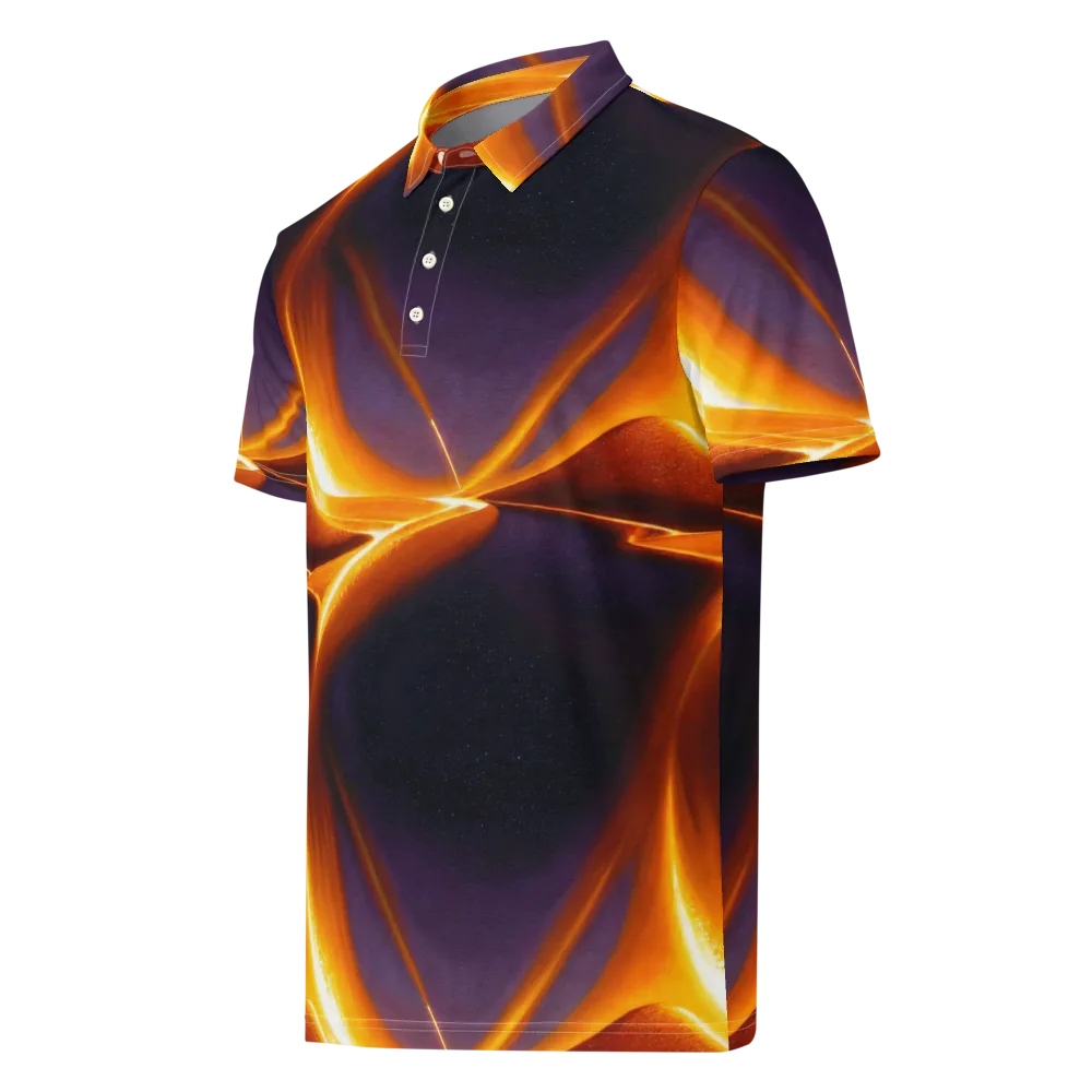 Molten Eclipse on Men's Slim Fit Polo Shirt — Left Front