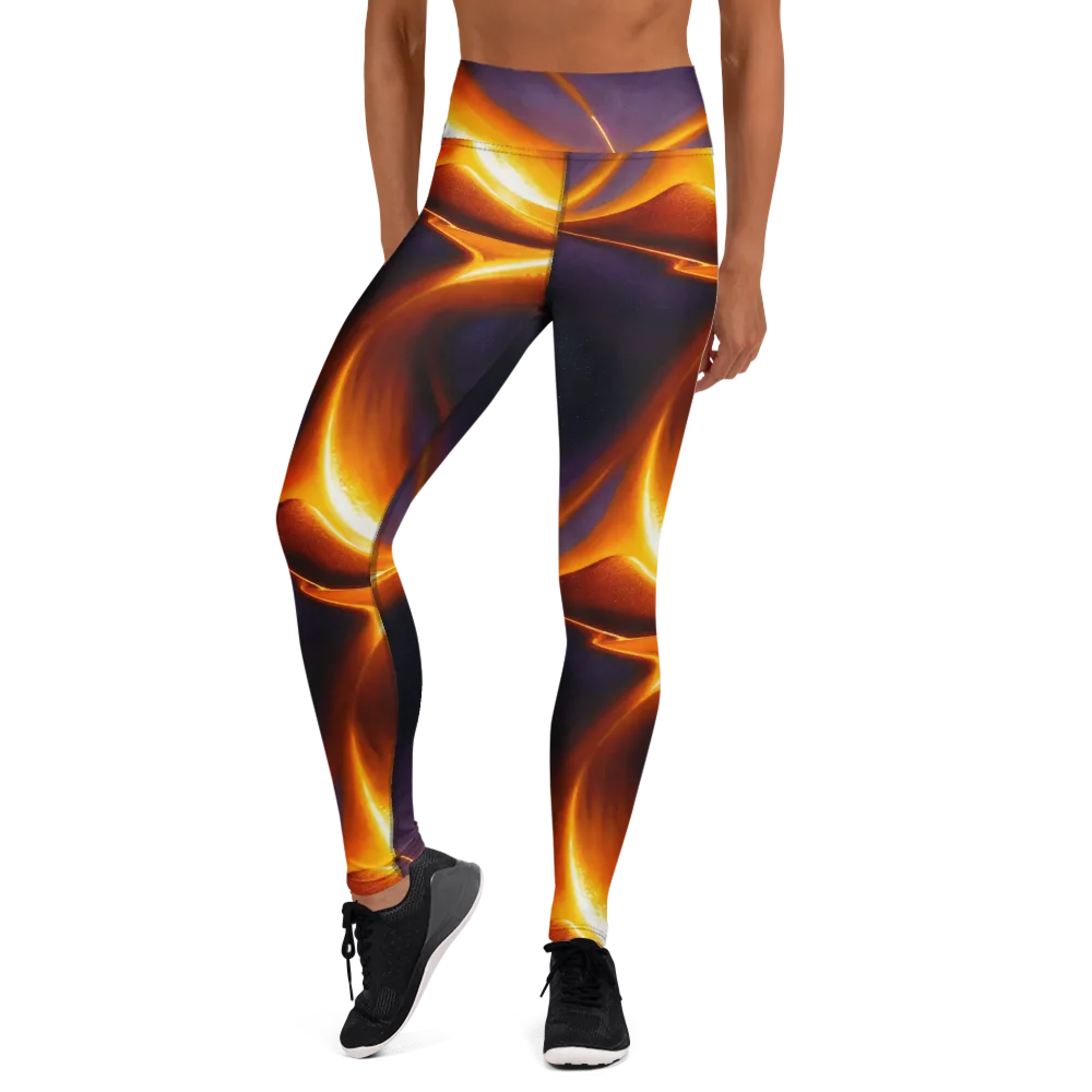 Molten Eclipse on Yoga Leggings — Front