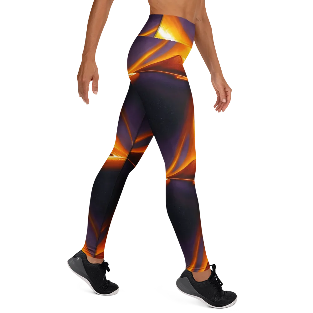Molten Eclipse on Yoga Leggings — Right
