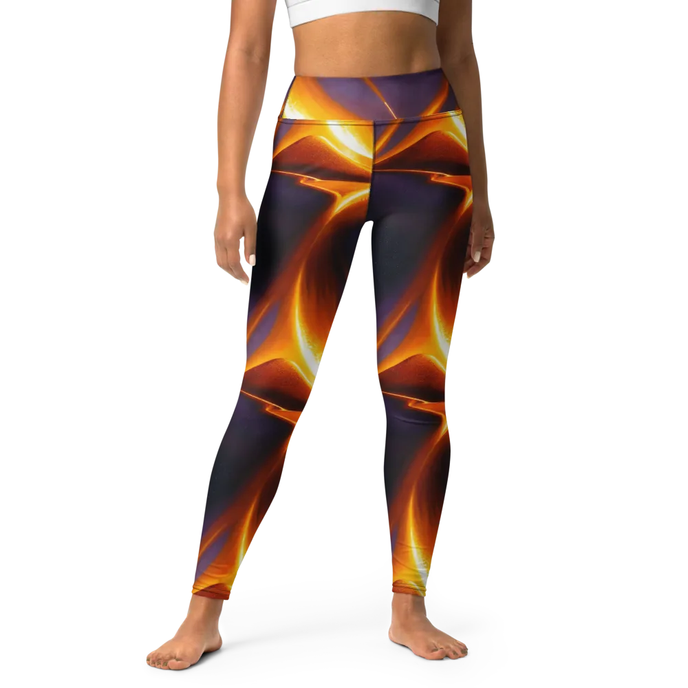 Molten Eclipse on Yoga Leggings — Front