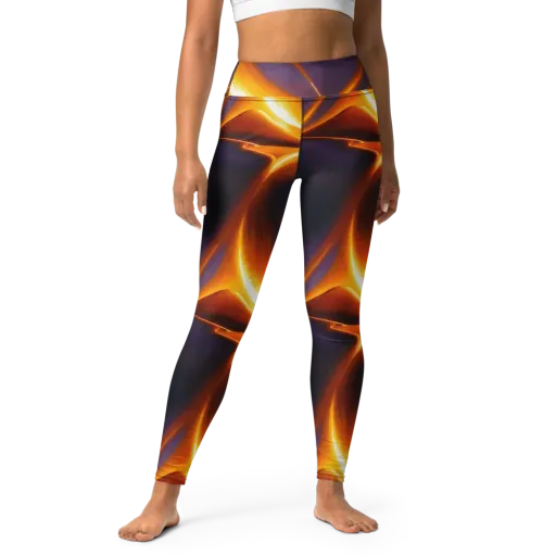 Molten Eclipse on a Yoga Leggings