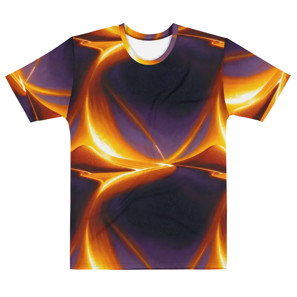 Molten Eclipse on Men's Cotton Crew Neck T-Shirt — Front