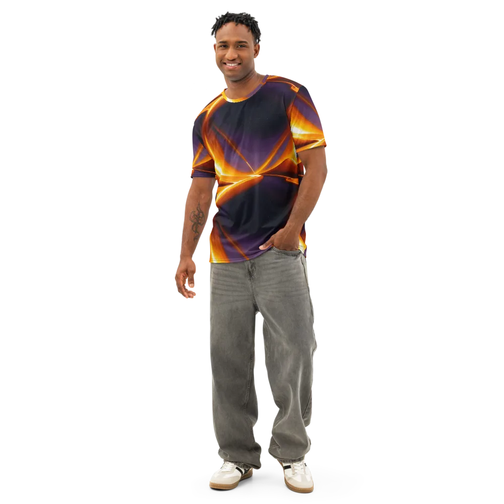 Molten Eclipse on Men's Cotton Crew Neck T-Shirt — Front