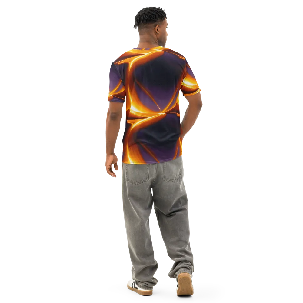 Molten Eclipse on Men's Cotton Crew Neck T-Shirt — Back