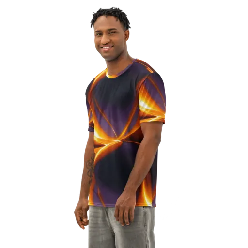 Molten Eclipse on a Men's Cotton Crew Neck T-Shirt