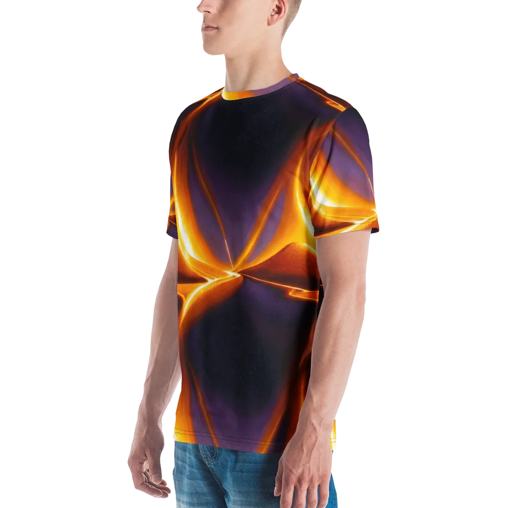 Molten Eclipse on Men's Crew Neck T-Shirt — Left