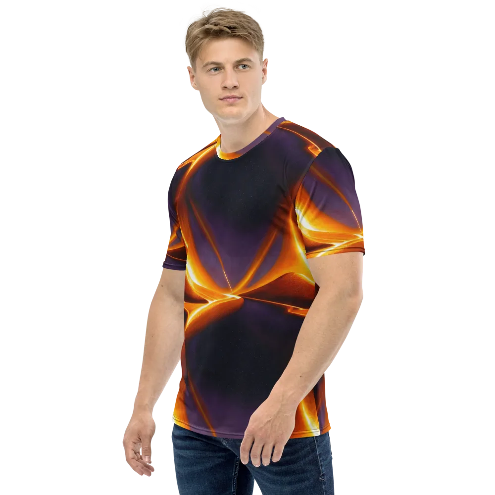 Molten Eclipse on Men's Crew Neck T-Shirt — Left