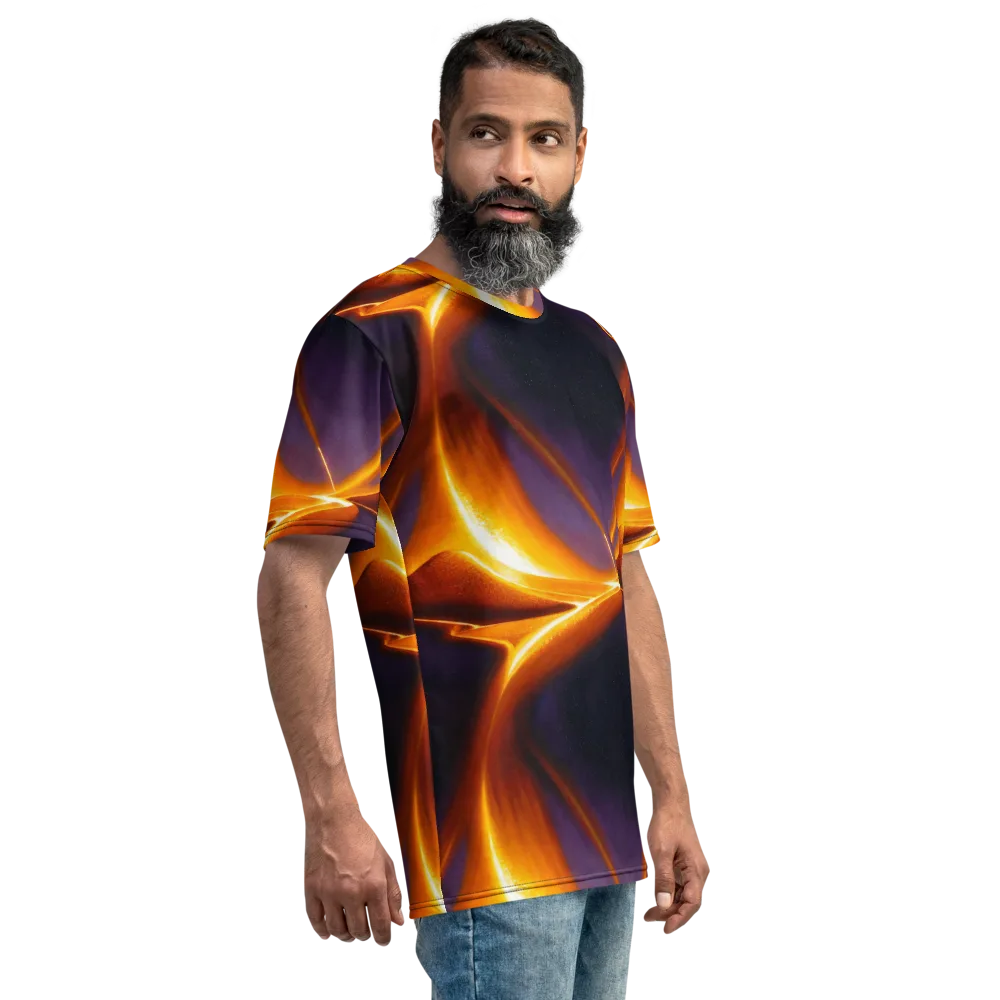 Molten Eclipse on Men's Crew Neck T-Shirt — Right