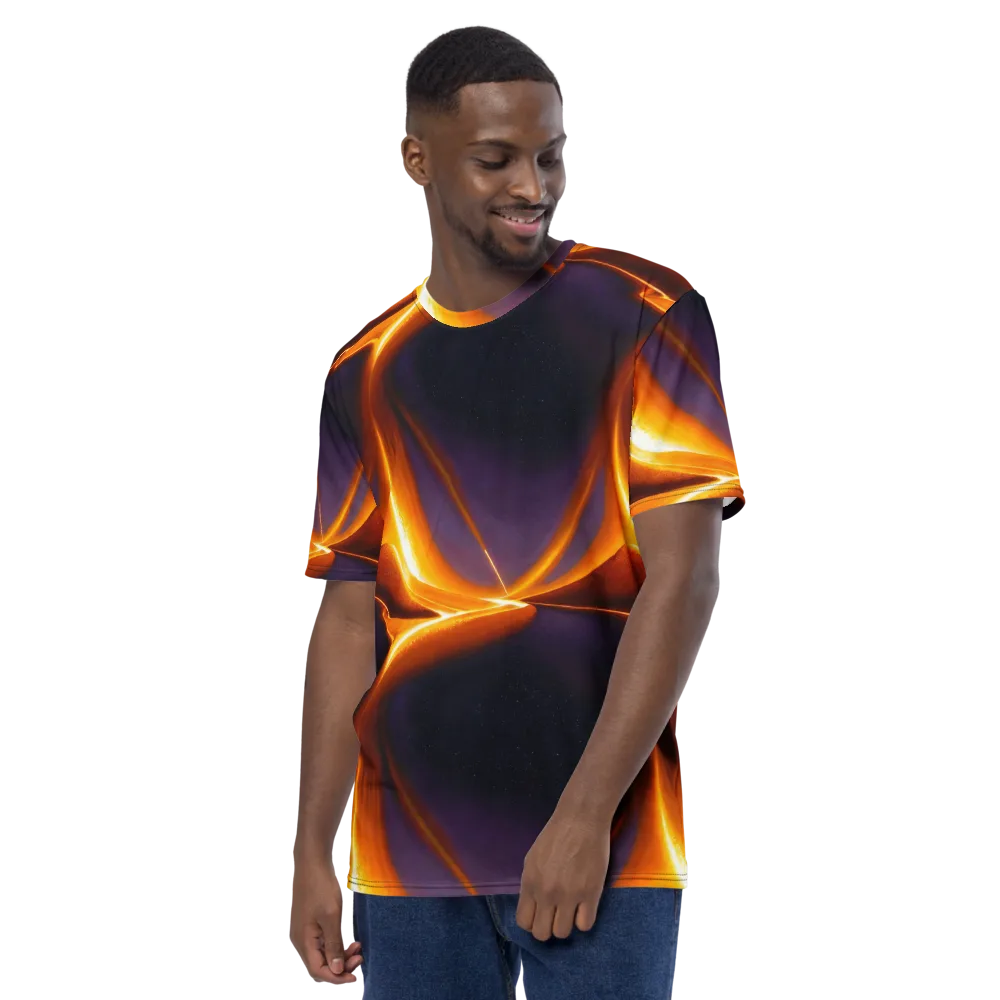 Molten Eclipse on Men's Crew Neck T-Shirt — Left