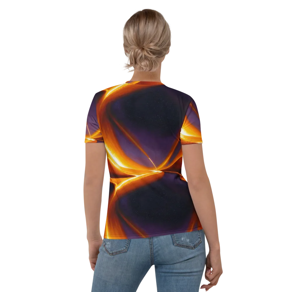 Molten Eclipse on Women's Crew Neck T-Shirt — Back