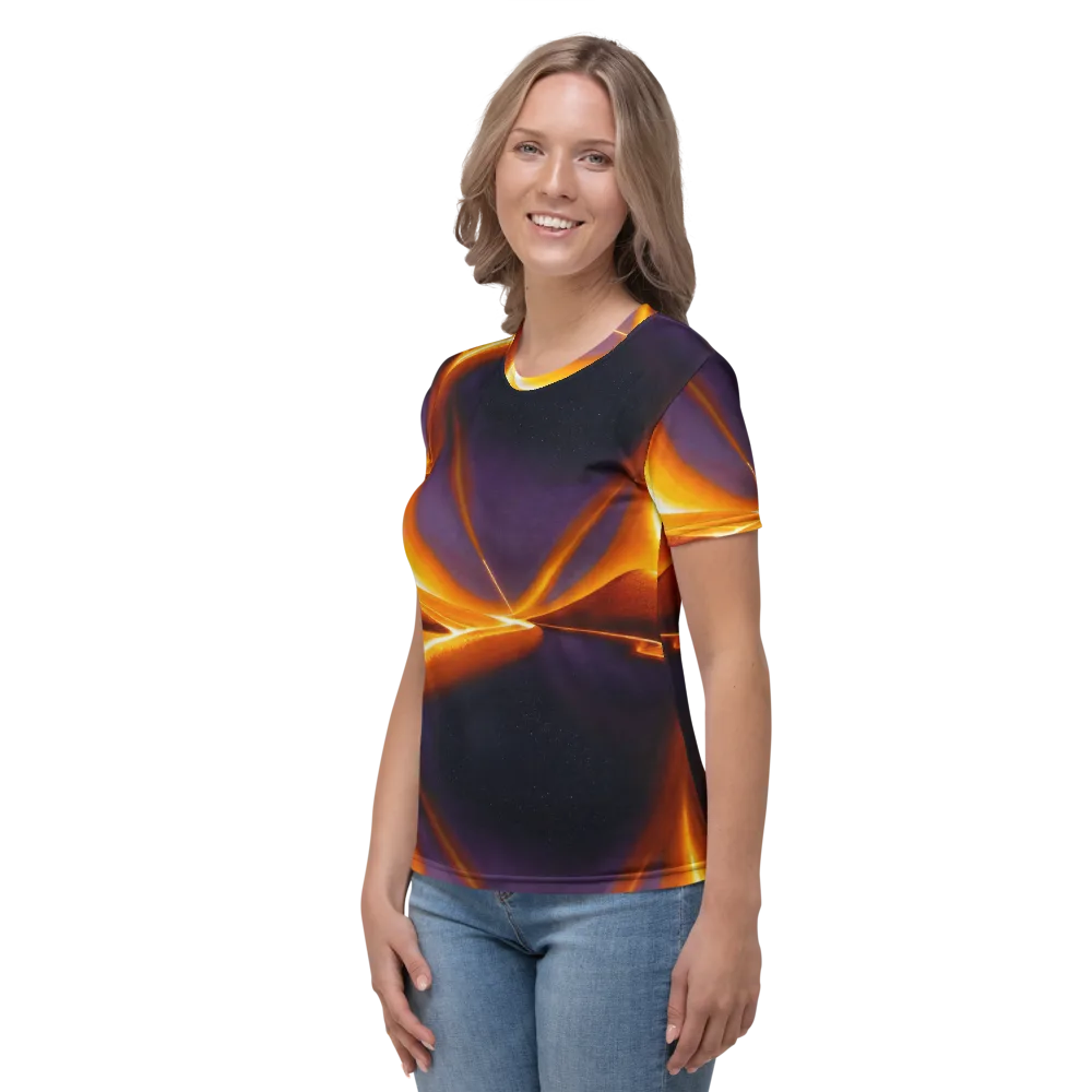 Molten Eclipse on Women's Crew Neck T-Shirt — Left