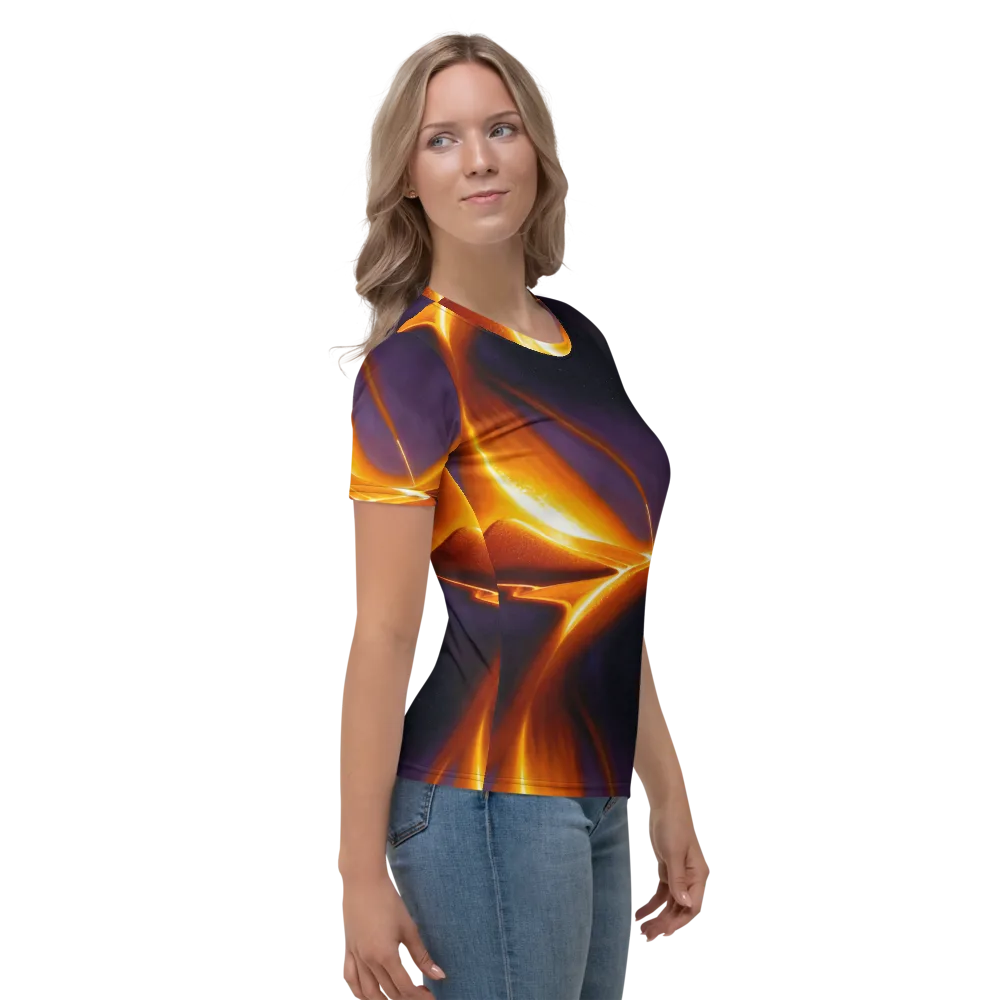 Molten Eclipse on Women's Crew Neck T-Shirt — Right