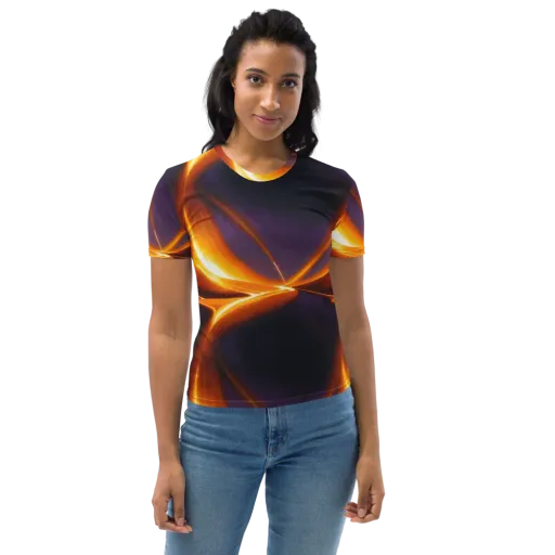 Molten Eclipse on a Women's Crew Neck T-Shirt