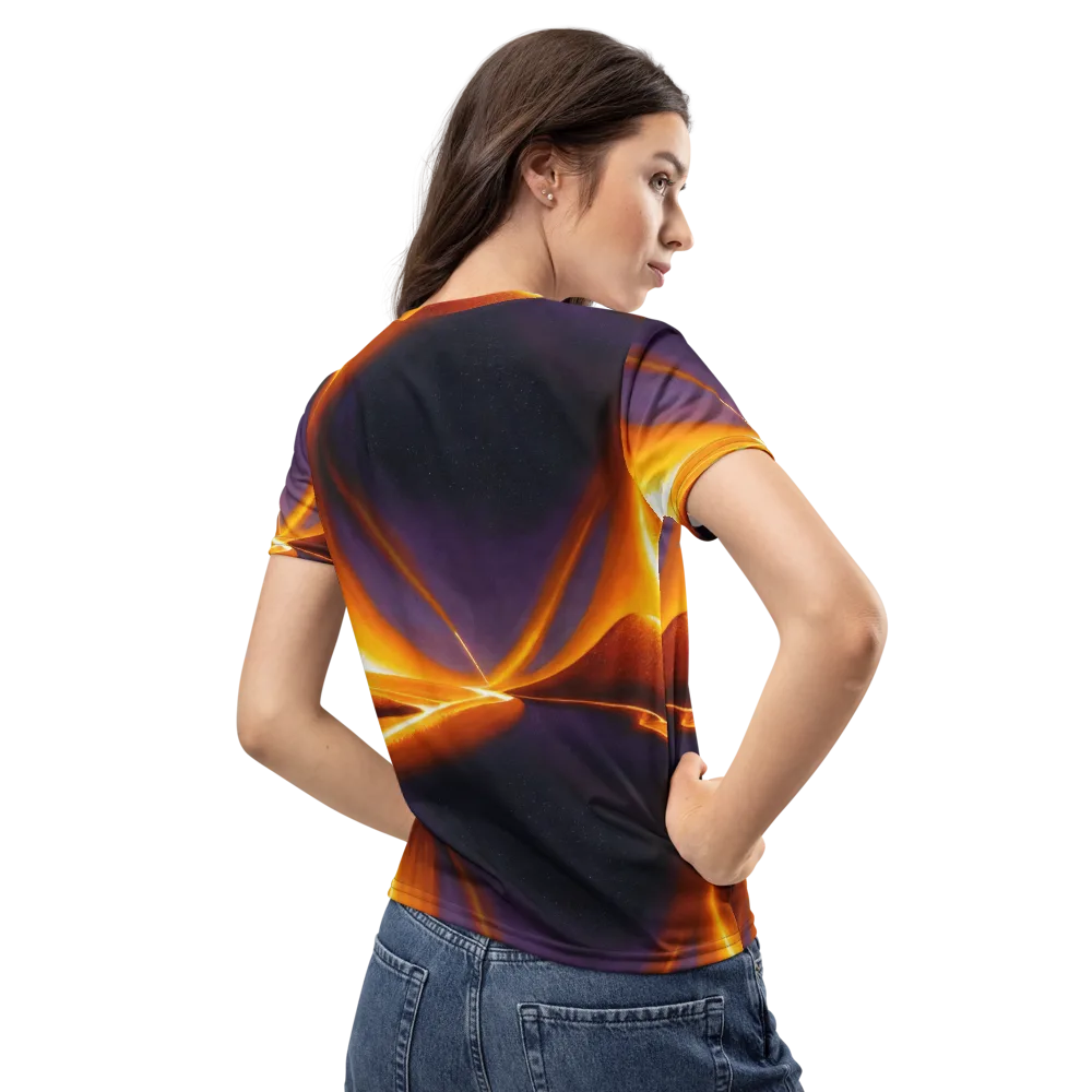 Molten Eclipse on Women's Crew Neck T-Shirt — Back