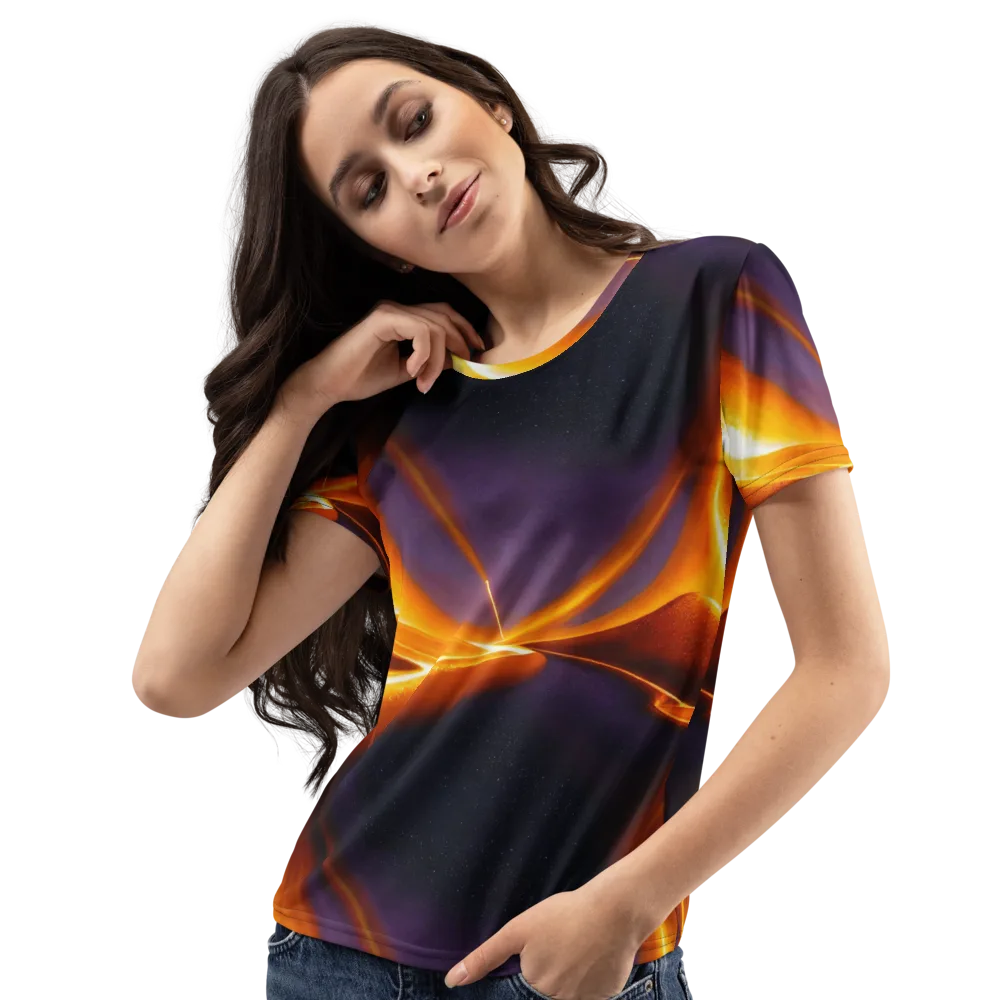 Molten Eclipse on Women's Crew Neck T-Shirt — Left Front