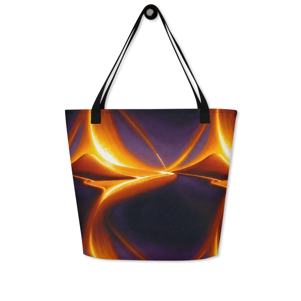 Molten Eclipse on Large Tote Bag W/ Pocket — Front