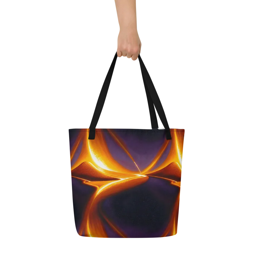 Molten Eclipse on Large Tote Bag W/ Pocket — Front