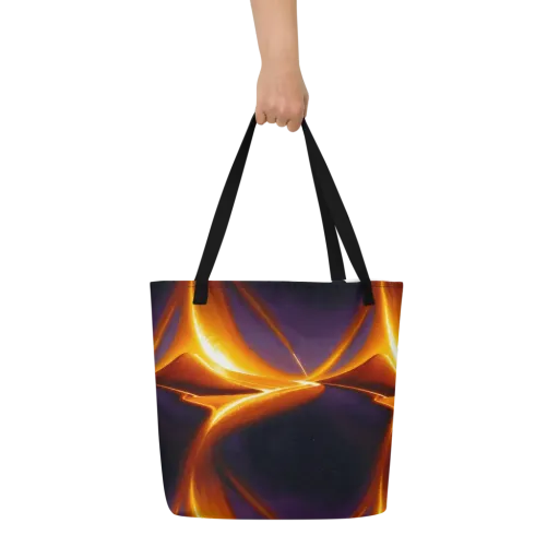 Molten Eclipse on a Large Tote Bag W/ Pocket