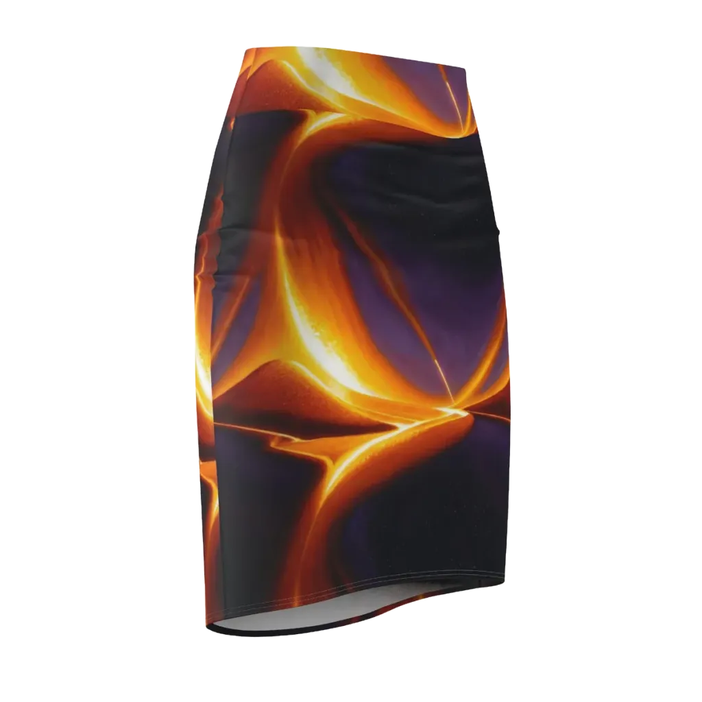 Molten Eclipse on Pencil Skirt — Front Side