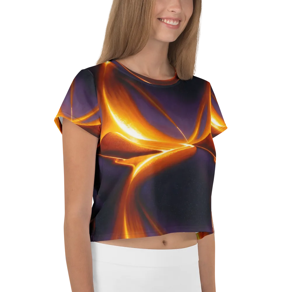 Molten Eclipse on Crop Tee — Right