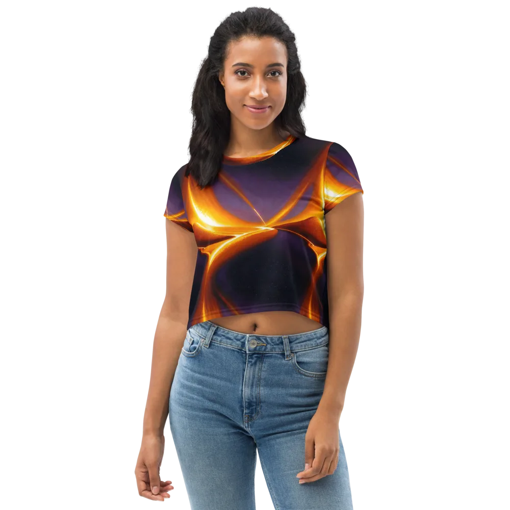 Molten Eclipse on Crop Tee — Front