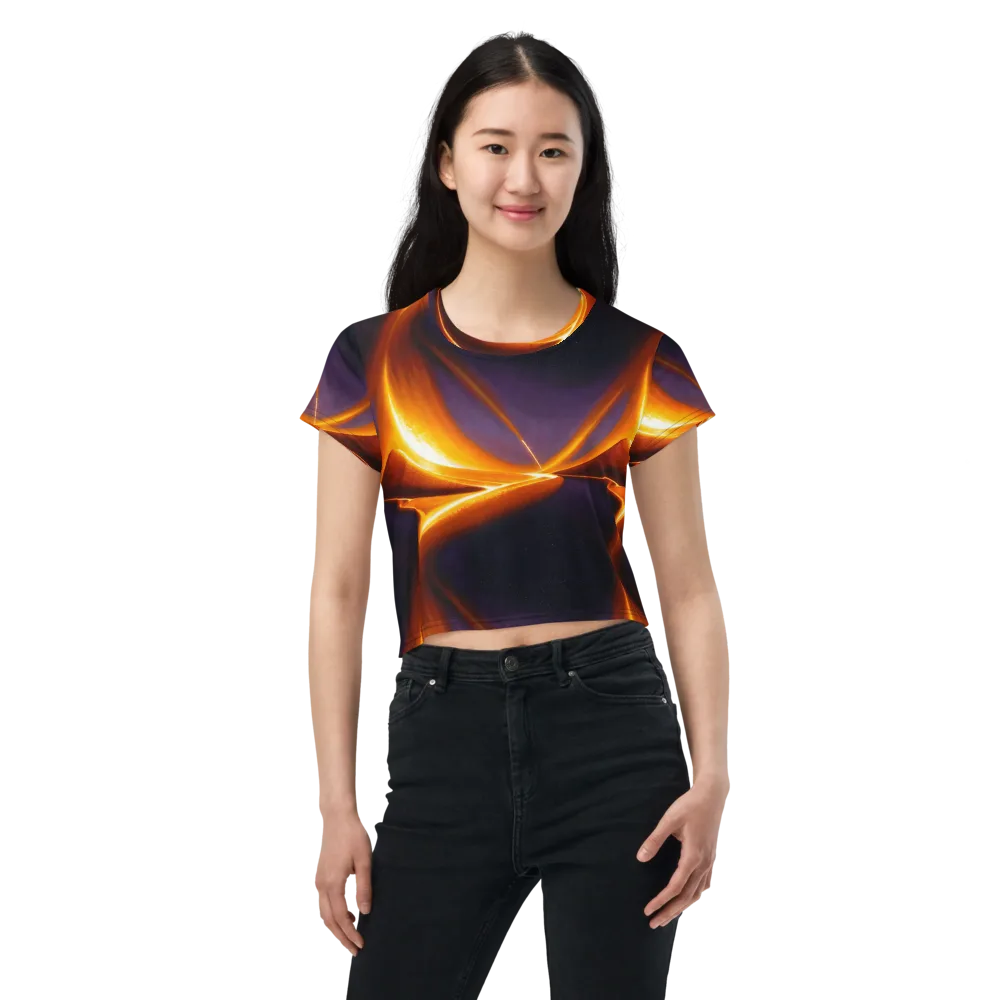 Molten Eclipse on Crop Tee — Front