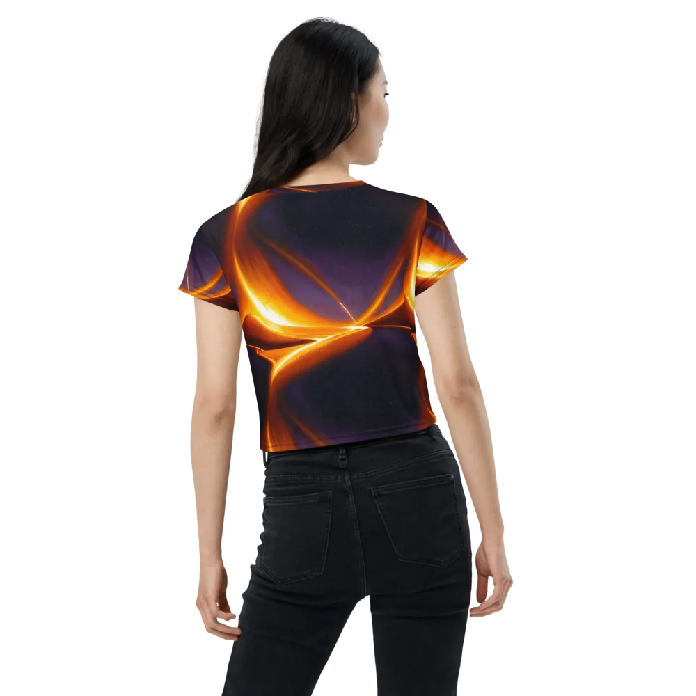 Molten Eclipse on Crop Tee — Back