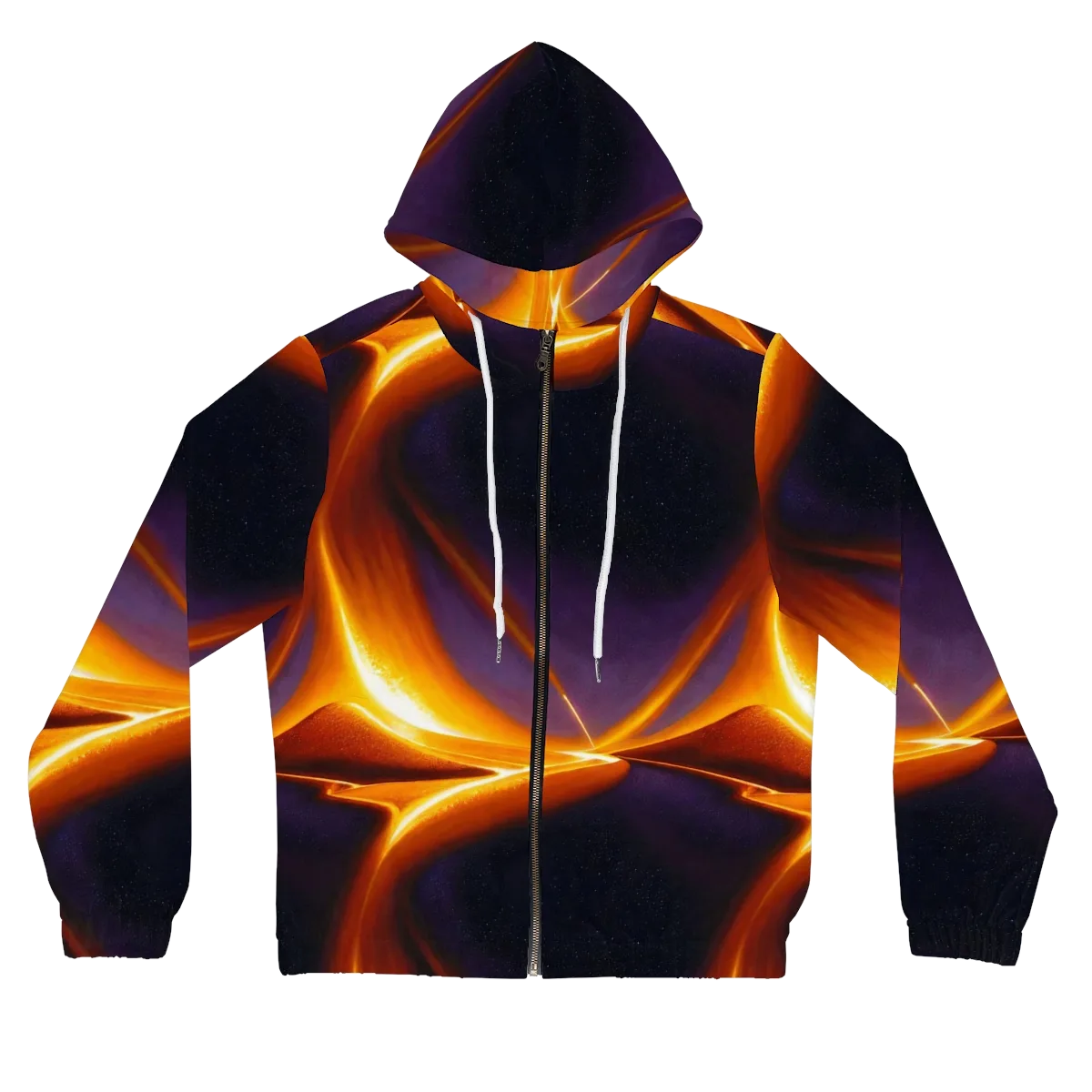 Molten Eclipse on Women's Full-Zip Hoodie — Front