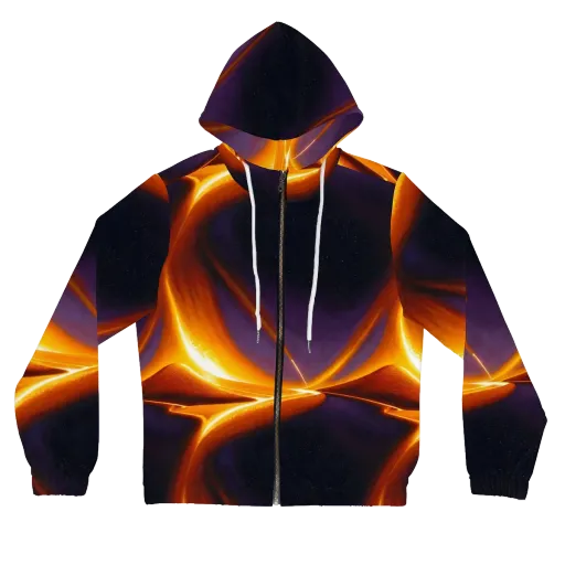 Molten Eclipse on a Women's Full-Zip Hoodie