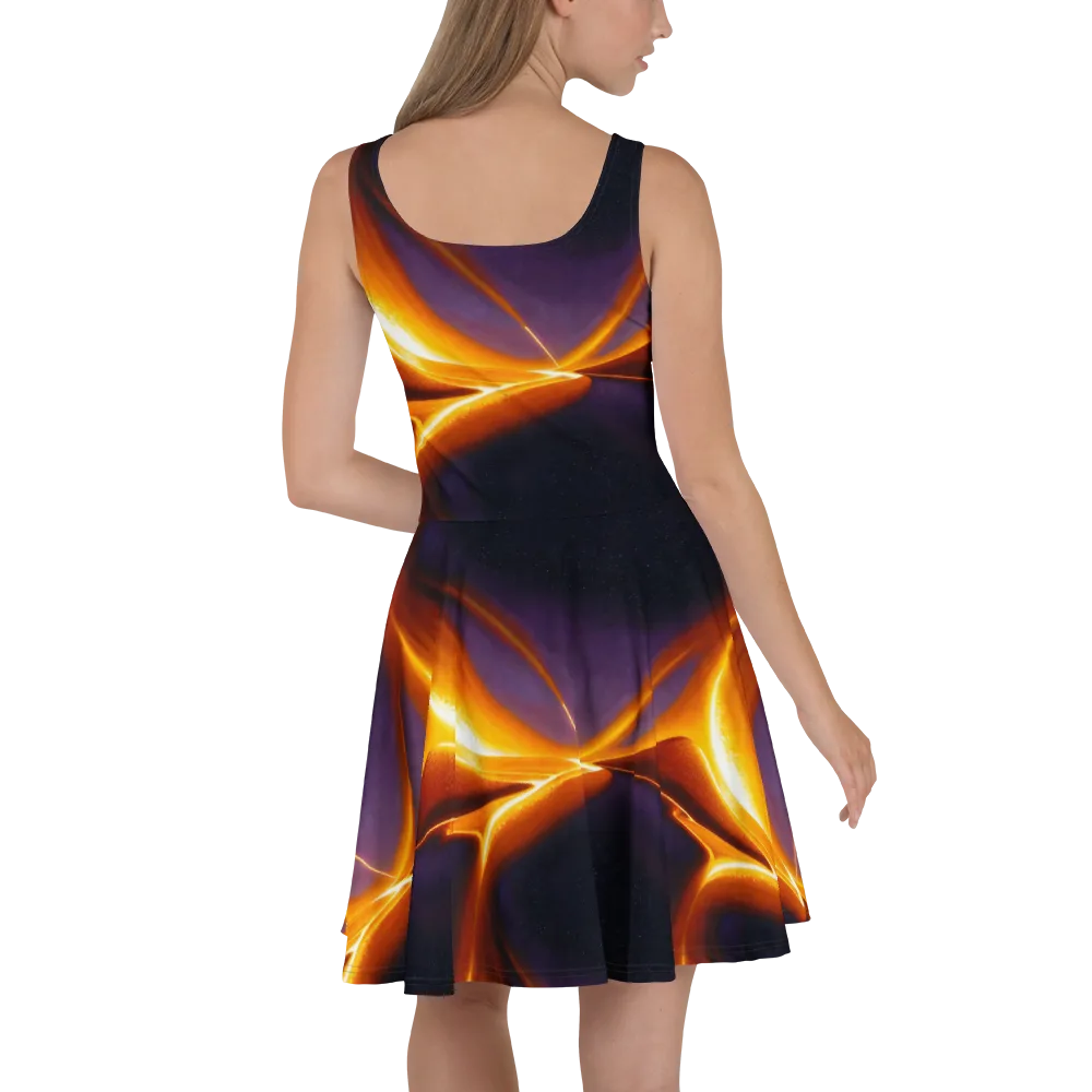 Molten Eclipse on Skater Dress — Back