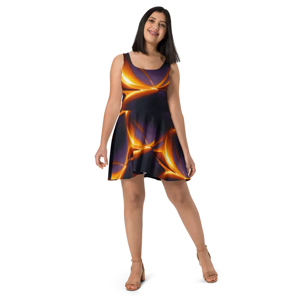 Molten Eclipse on Skater Dress — Front
