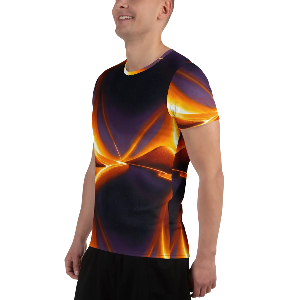 Molten Eclipse on Men's Athletic T-Shirt — Left