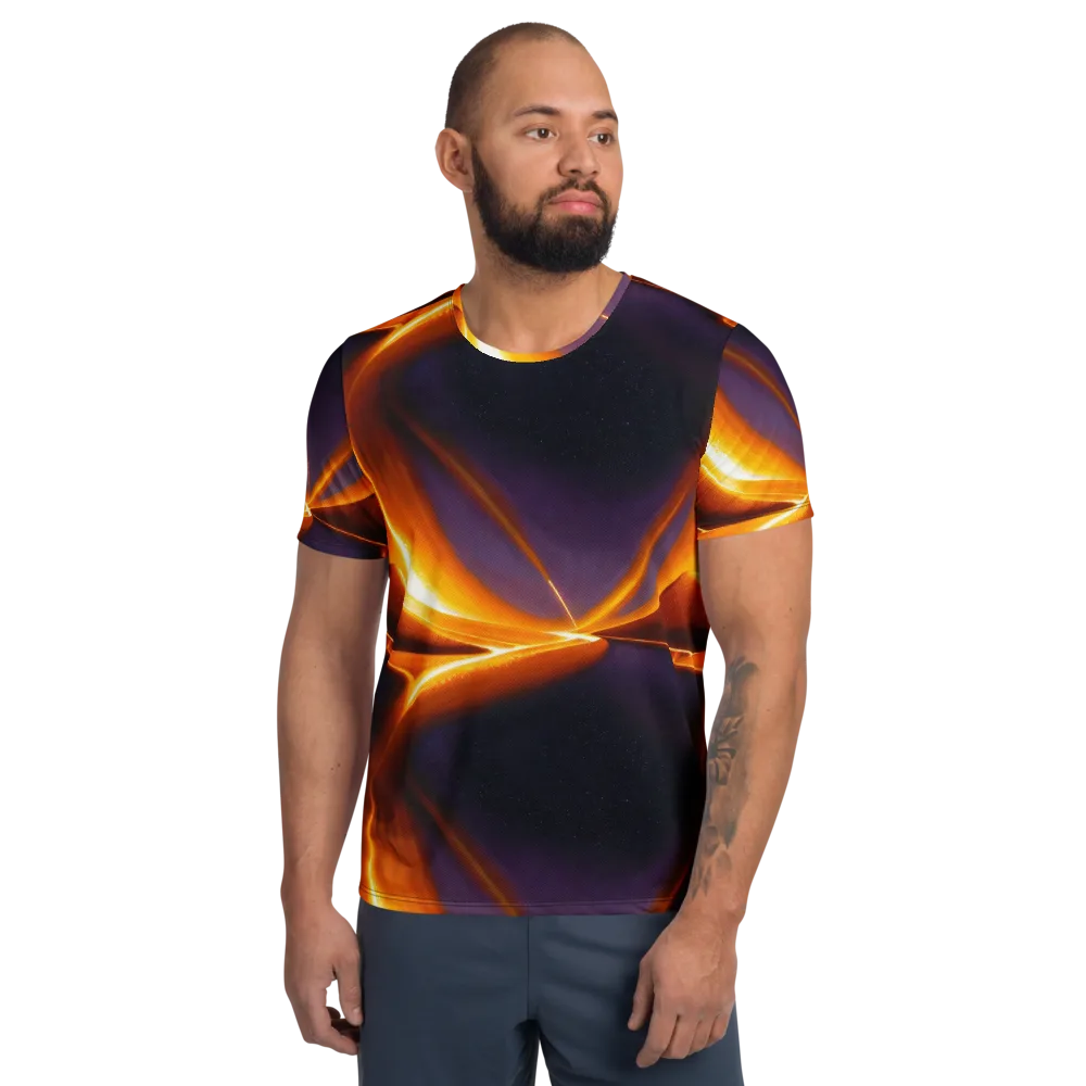 Molten Eclipse on Men's Athletic T-Shirt — Front