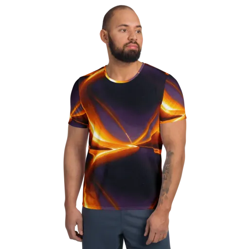 Molten Eclipse on a Men's Athletic T-Shirt