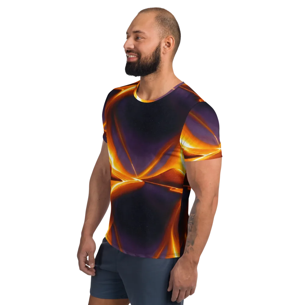 Molten Eclipse on Men's Athletic T-Shirt — Left