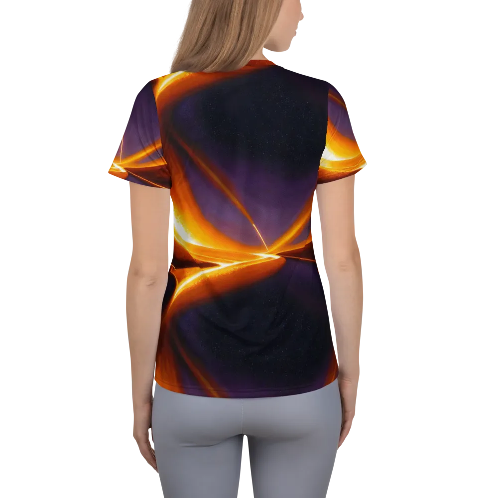 Molten Eclipse on Women's Athletic T-Shirt — Back